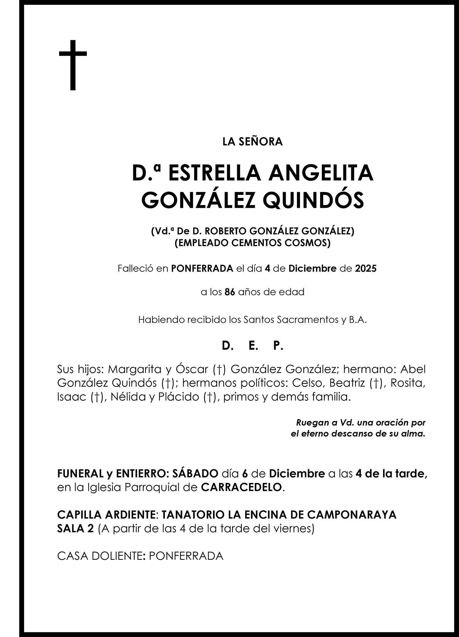 ESTRELLA ANGELITAGONZÁLEZ QUINDÓS 