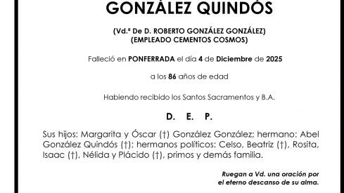 ESTRELLA ANGELITA  GONZÁLEZ QUINDÓS 