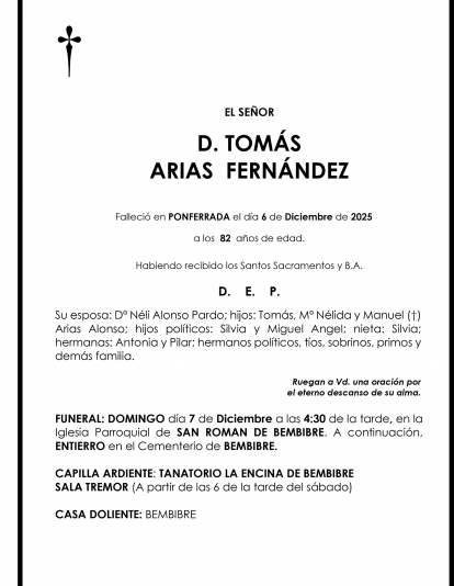 TOMÁS ARIAS FERNÁNDEZ