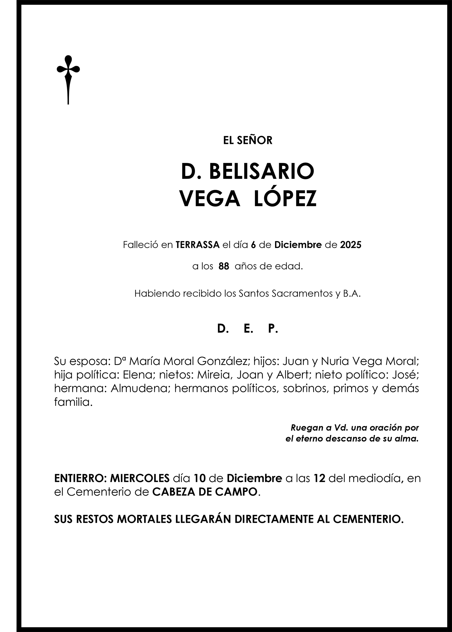 BELISARIO VEGA LÓPEZ