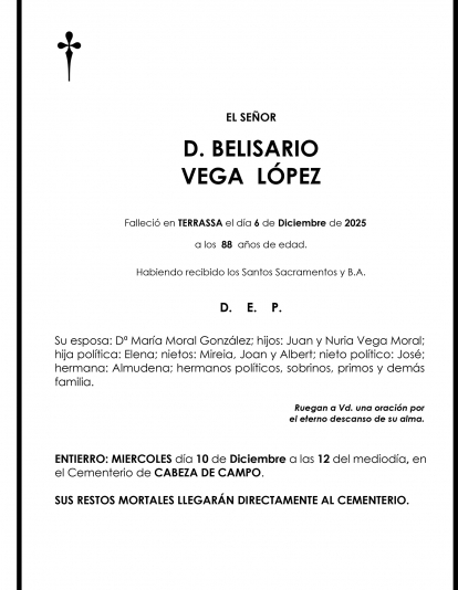 BELISARIO VEGA LÓPEZ