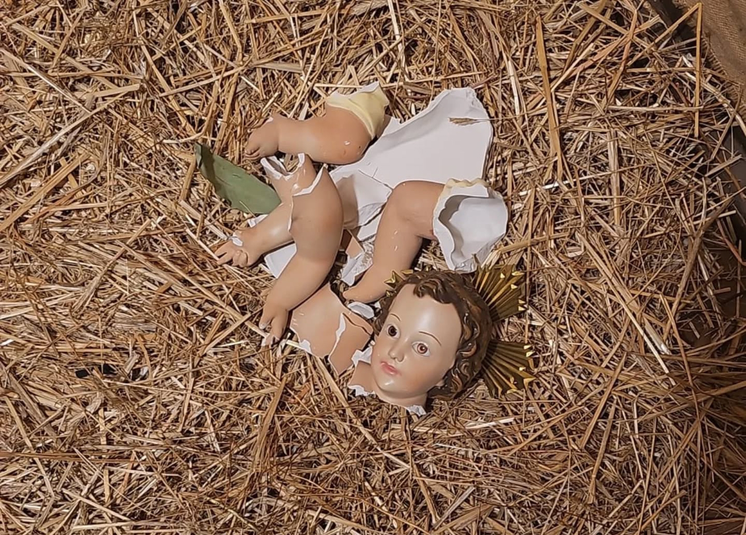 Destrozan la figura del niño Jesús del portal de Belén de Bembibre | Foto: Ayuntamiento de Bembibre