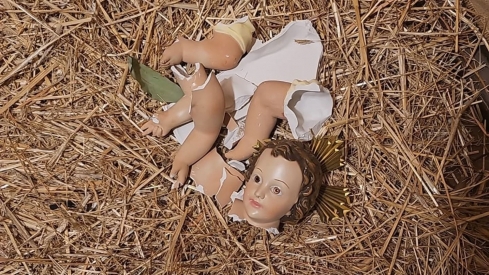 Destrozan la figura del niño Jesús del portal de Belén de Bembibre | Foto: Ayuntamiento de Bembibre