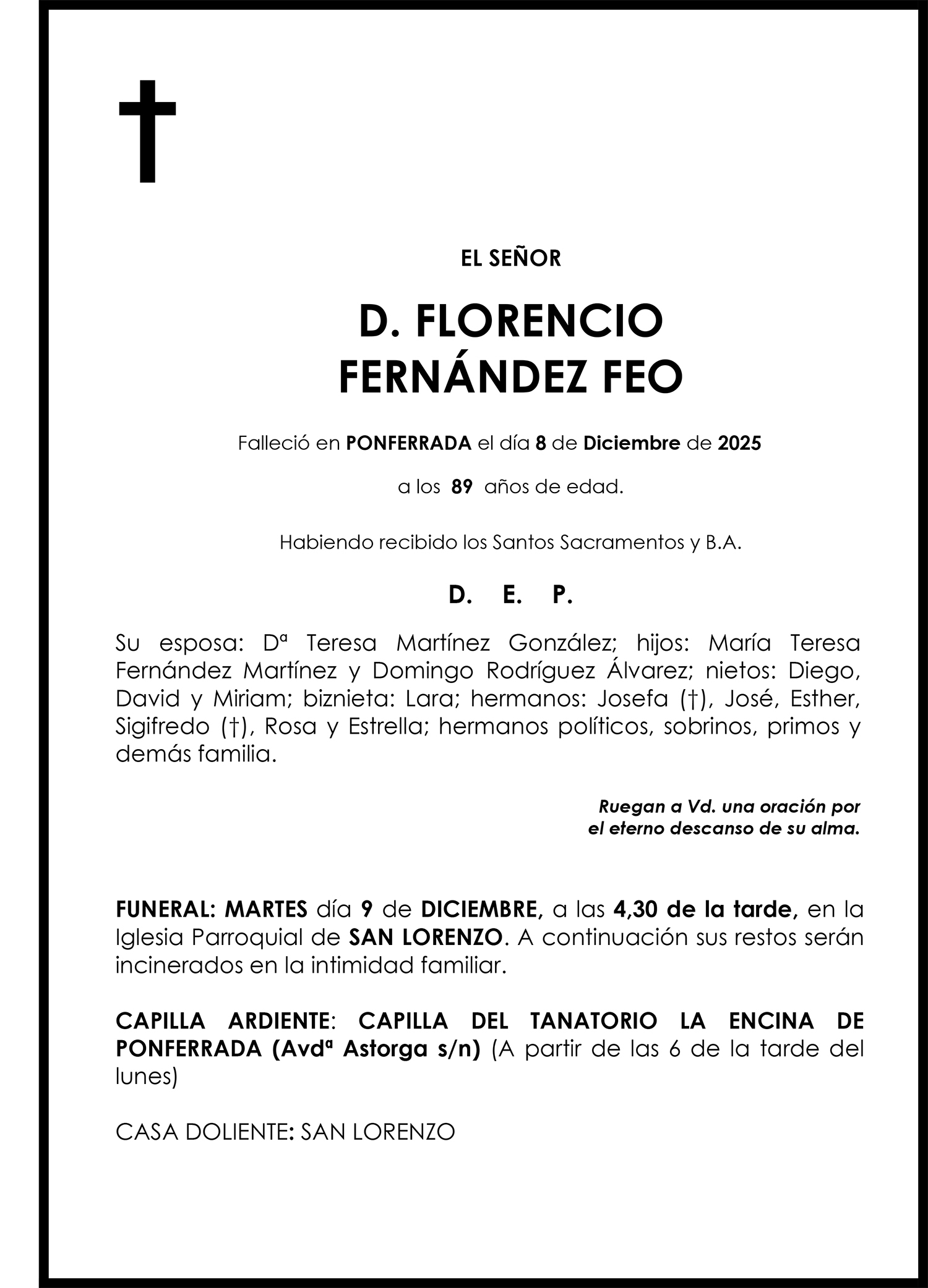 FLORENCIO FERNÁNDEZ FEO