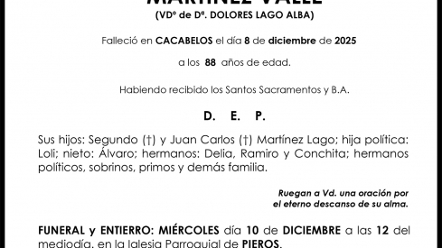 SEGUNDO MARTÍNEZ VALLE