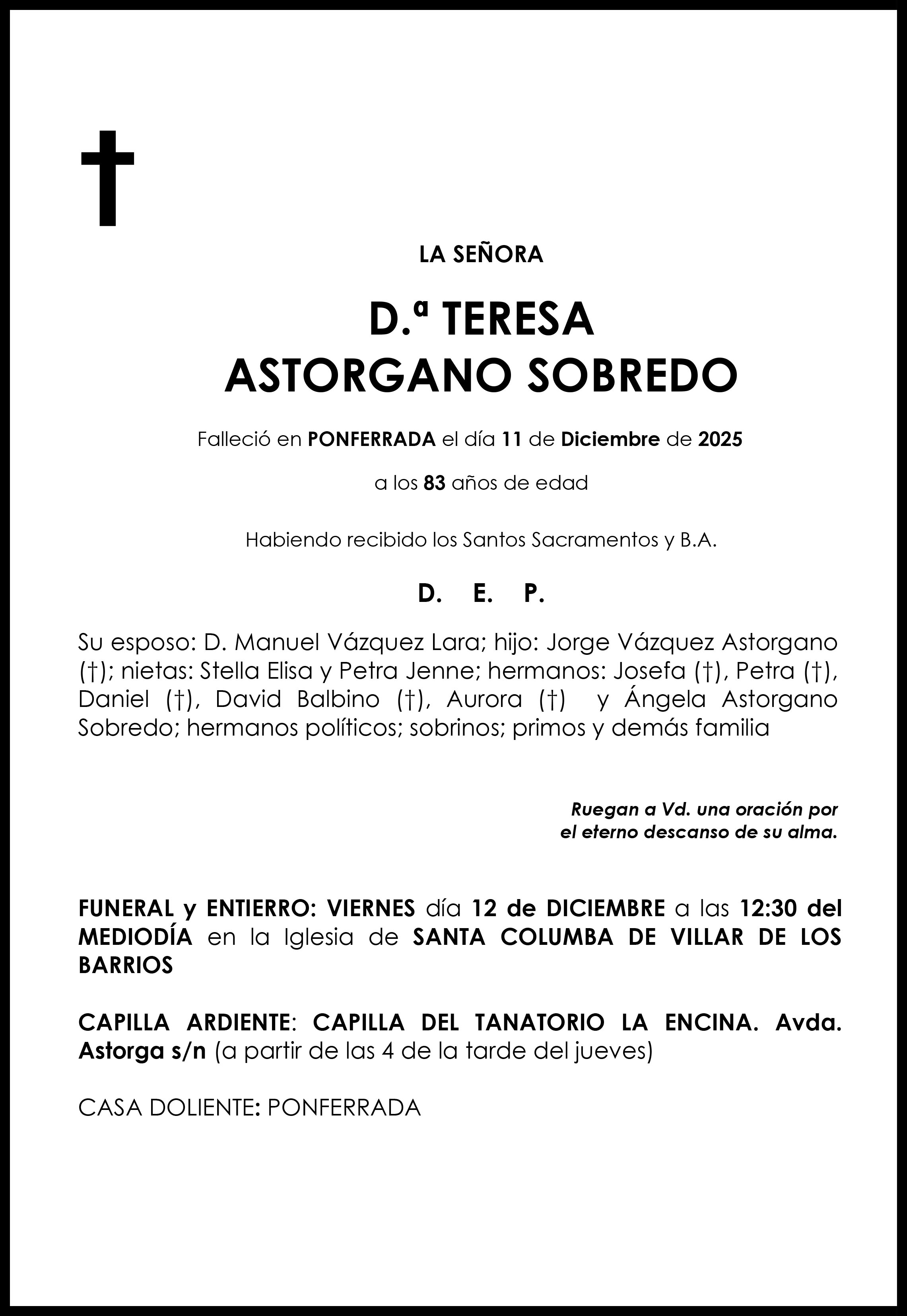TERESA ASTORGANO SOBREDO