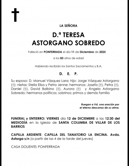 TERESA ASTORGANO SOBREDO