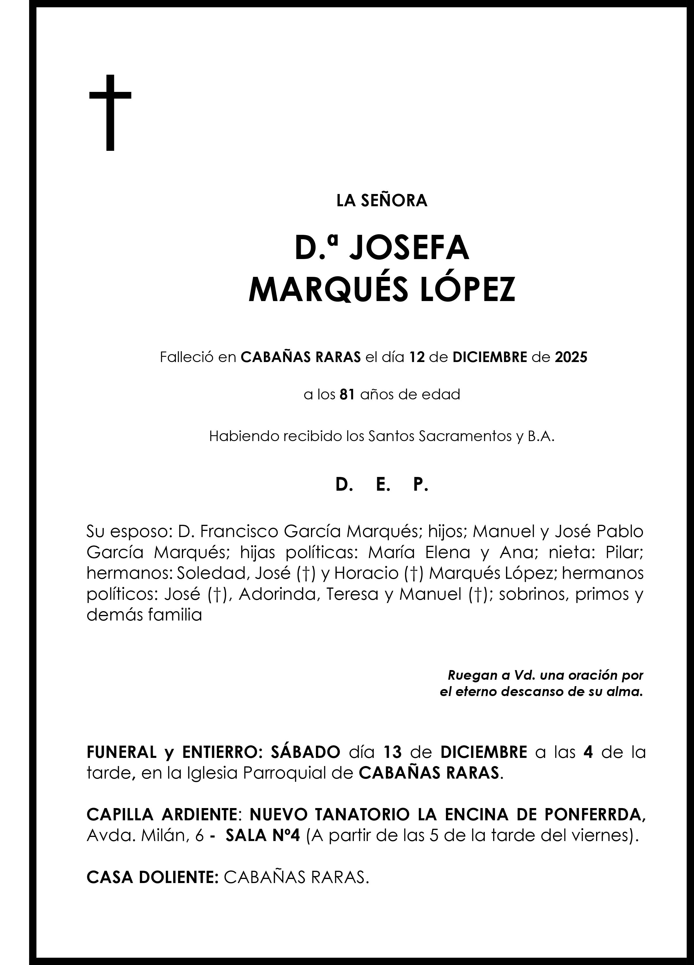 JOSEFA MARQUES LOPEZ
