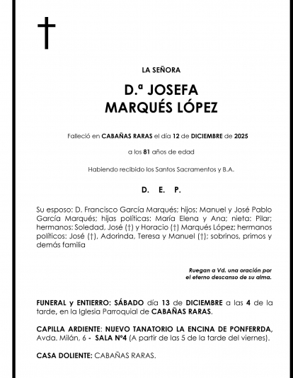 JOSEFA MARQUES LOPEZ