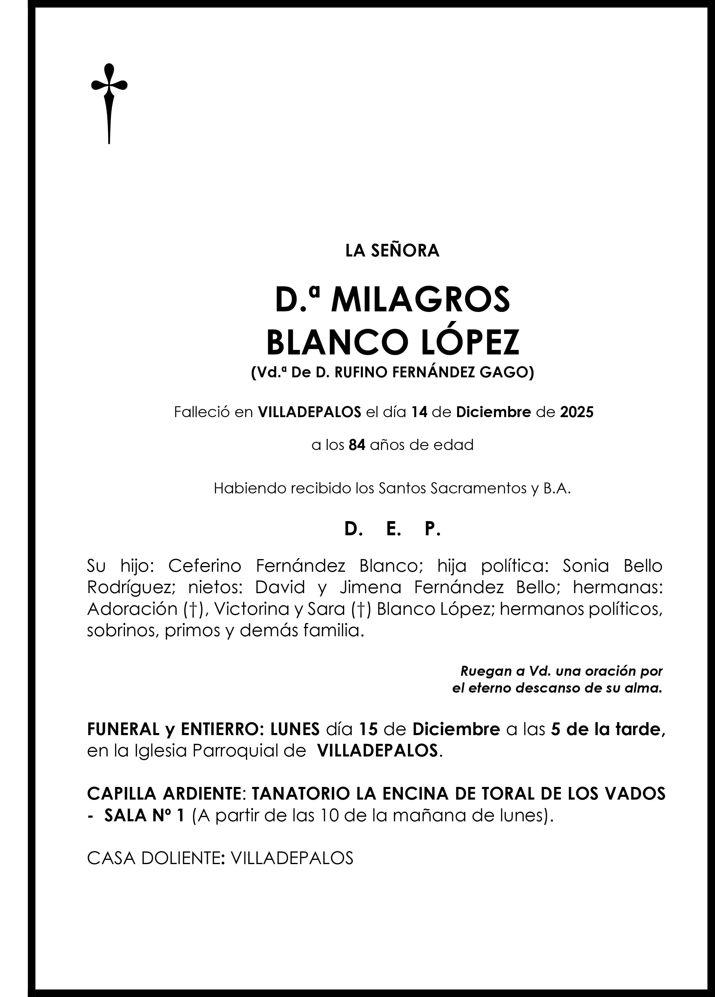 MILAGROS BLANCO LÓPEZ