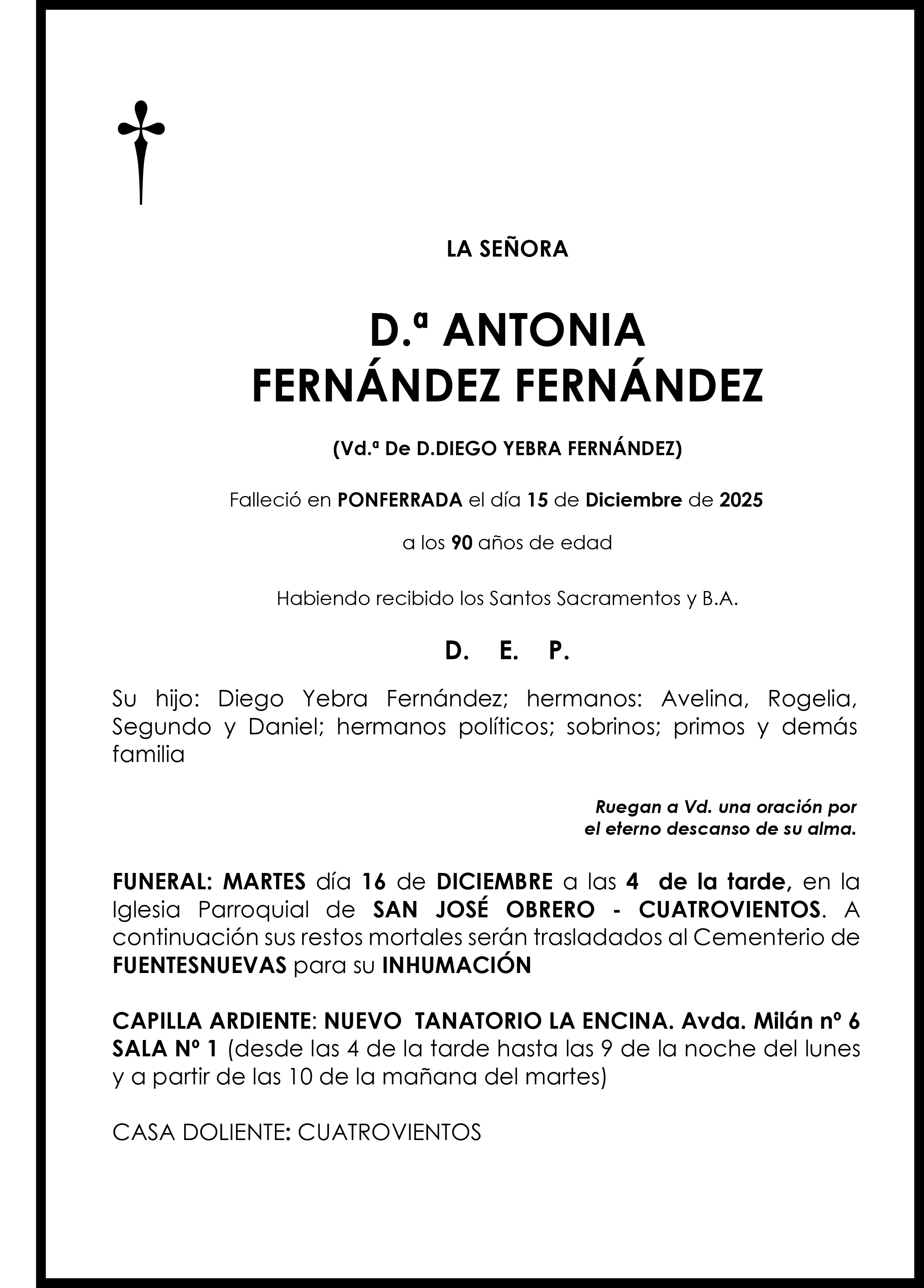 ANTONIA FERNÁNDEZ FERNÁNDEZ