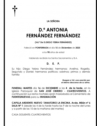 ANTONIA FERNÁNDEZ FERNÁNDEZ