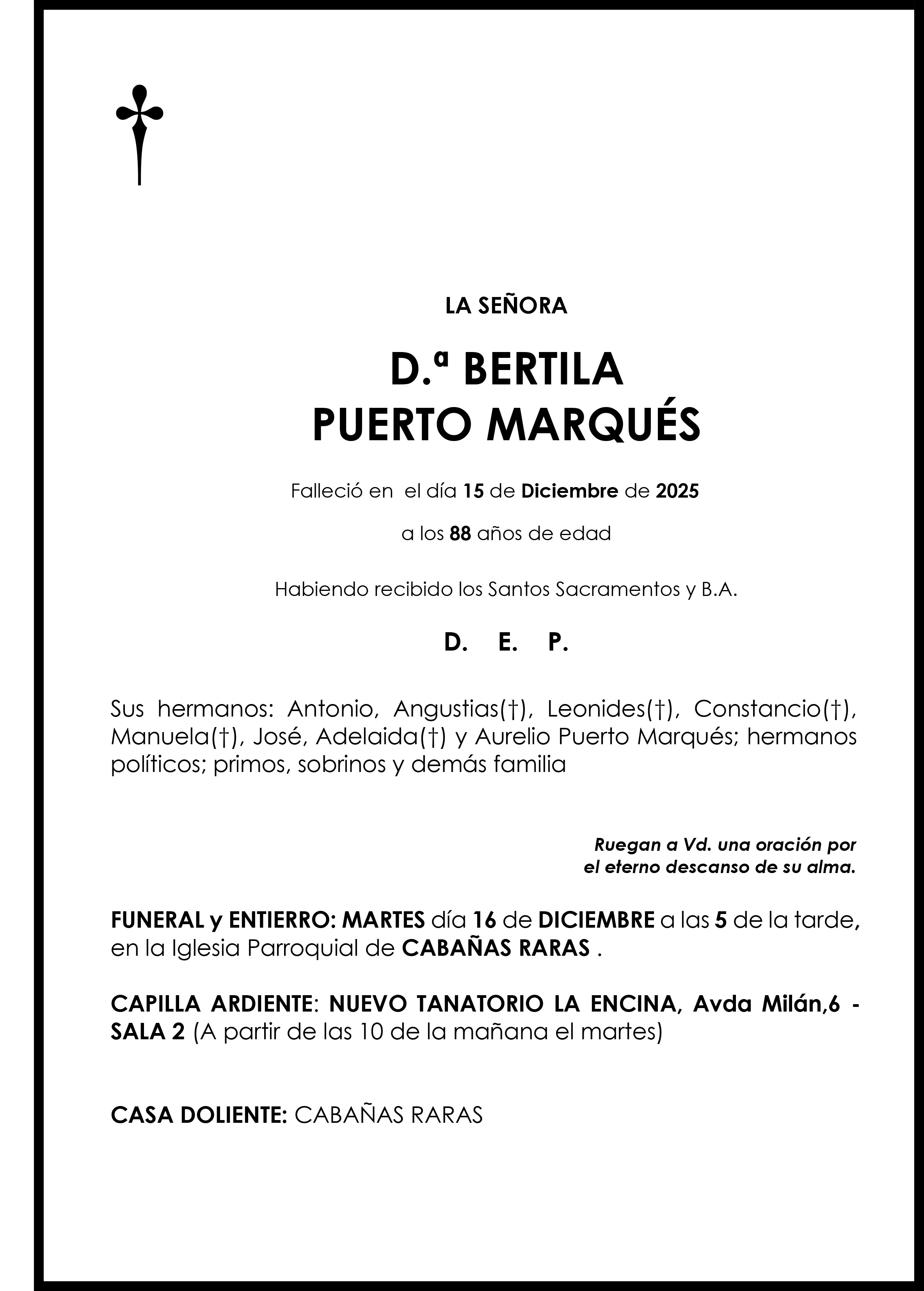 BERTILA PUERTO MARQUES