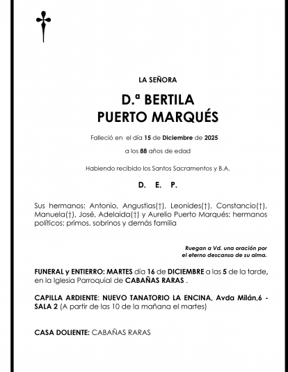 BERTILA PUERTO MARQUES
