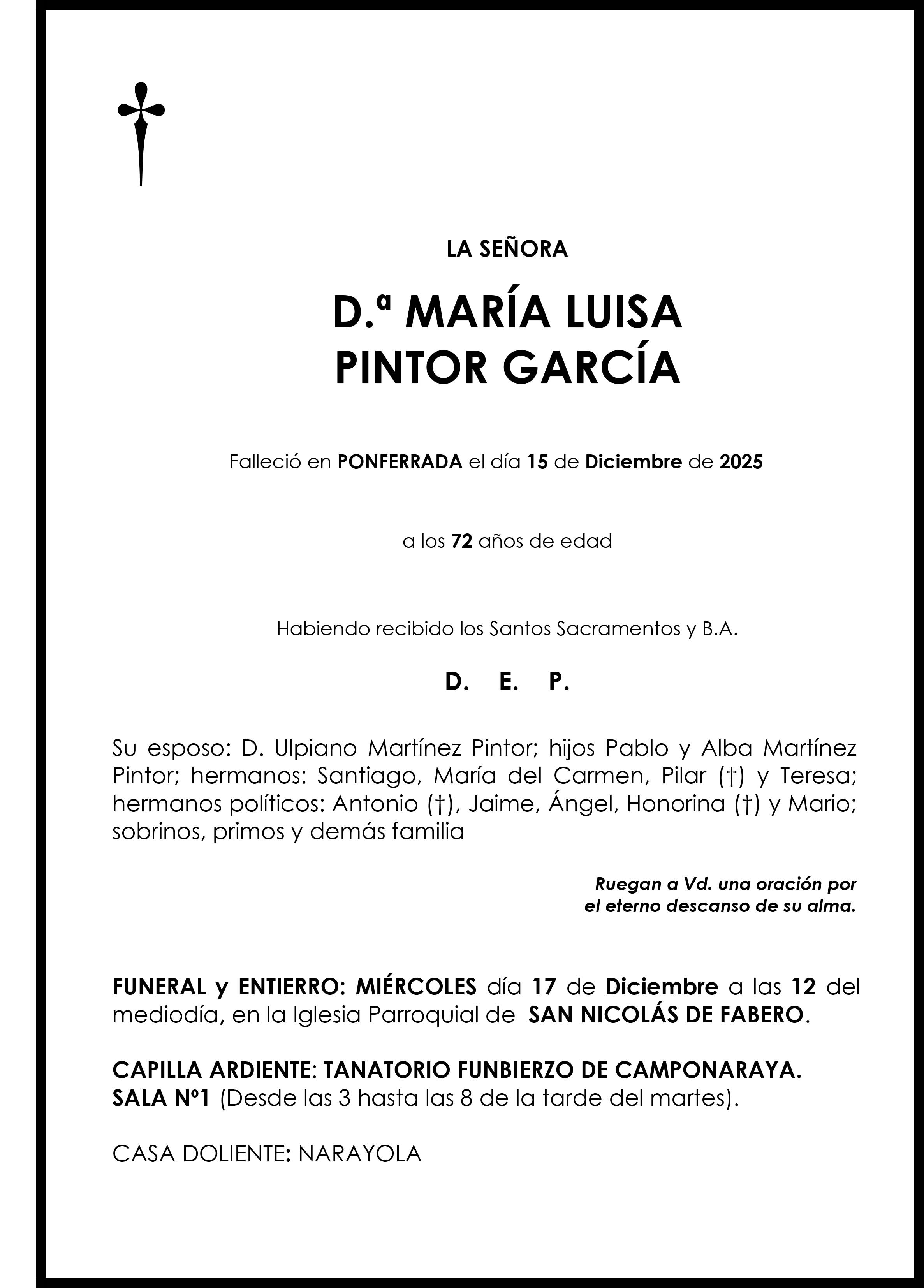 MARIA LUISA PINTOR GARCIA