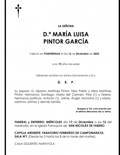 MARIA LUISA PINTOR GARCIA