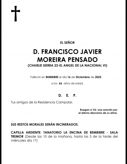 FRANCISCO JAVIER MOREIRA PENSADO