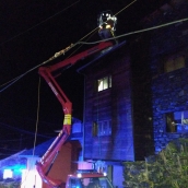 Bomberos de Ponferrada en el incendio de Guímara 