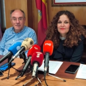 La alcaldesa de Bembibre, Silvia Cao, y el teniente de alcalde, Sigifredo Benavides. La alcaldesa de Bembibre, Silvia Cao, y el teniente de alcalde, Sigifredo Benavides.