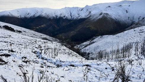 Nieve en el Mirador de la Tebaida berciana (1)