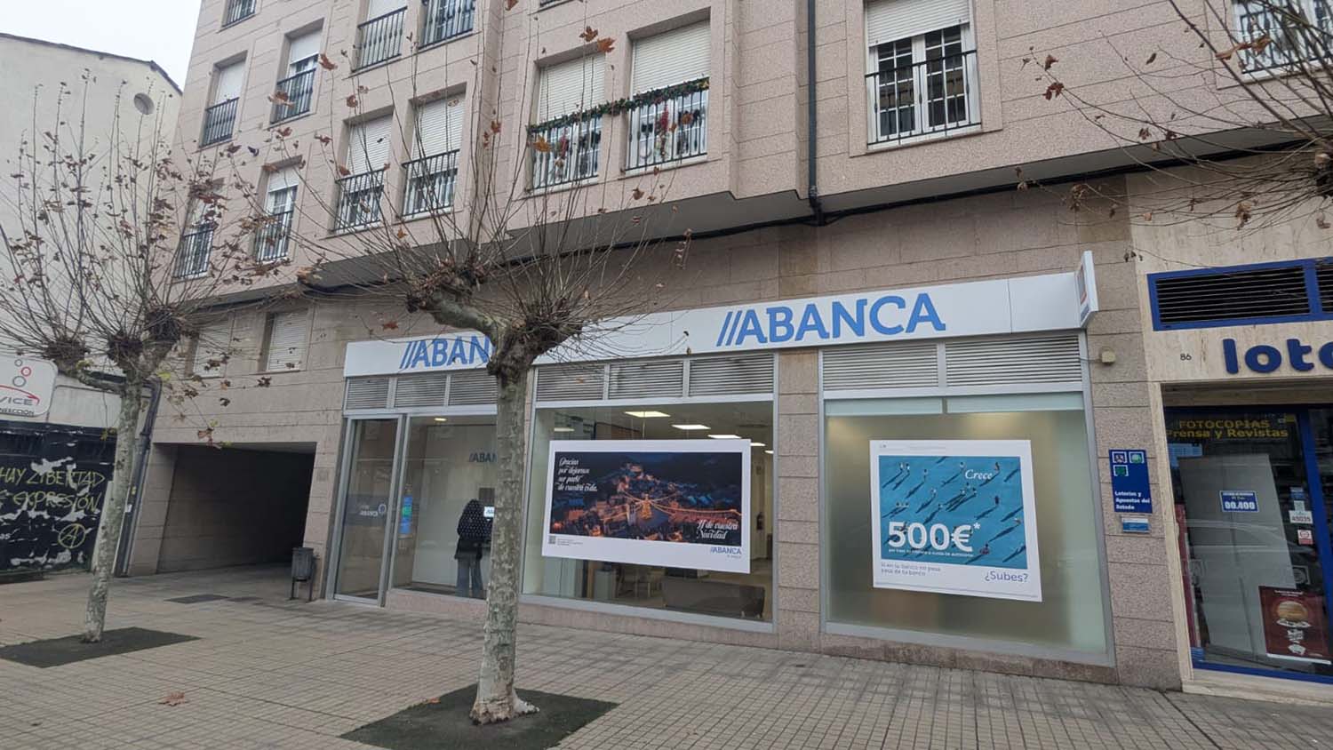 Sucursal Abanca donde se ha producido el suceso Sucursal Abanca donde se ha producido el suceso
