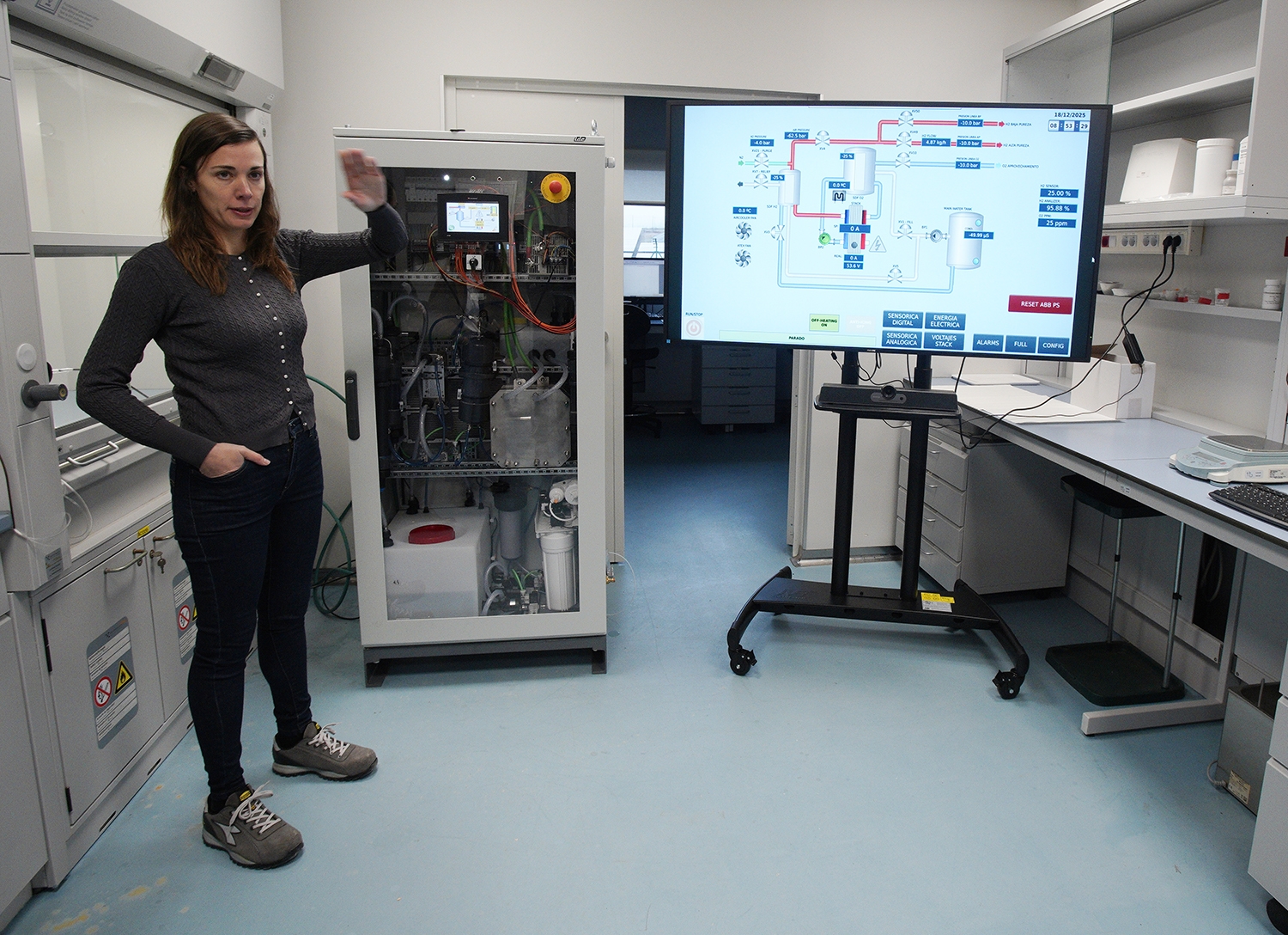 César Sánchez / ICAL . Ciuden presenta el electrolizador de membrana polimérica César Sánchez / ICAL . Ciuden presenta el electrolizador de membrana polimérica