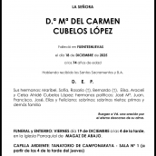 MARIA DE CARMEN CUBELOS LOPEZ