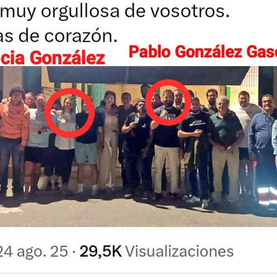 Tweet de Patricia Gonzalez (VOX) con Revuelta 