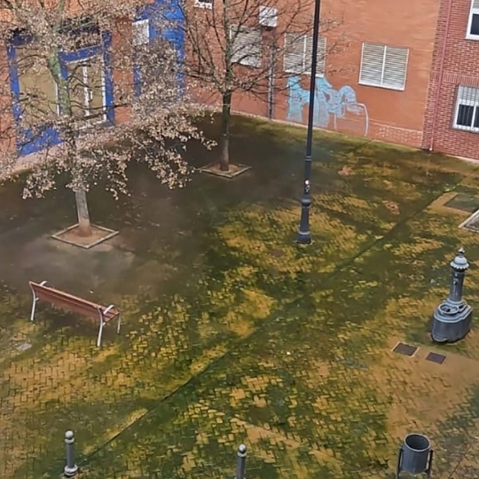 Verdín en una plaza de Ponferrada