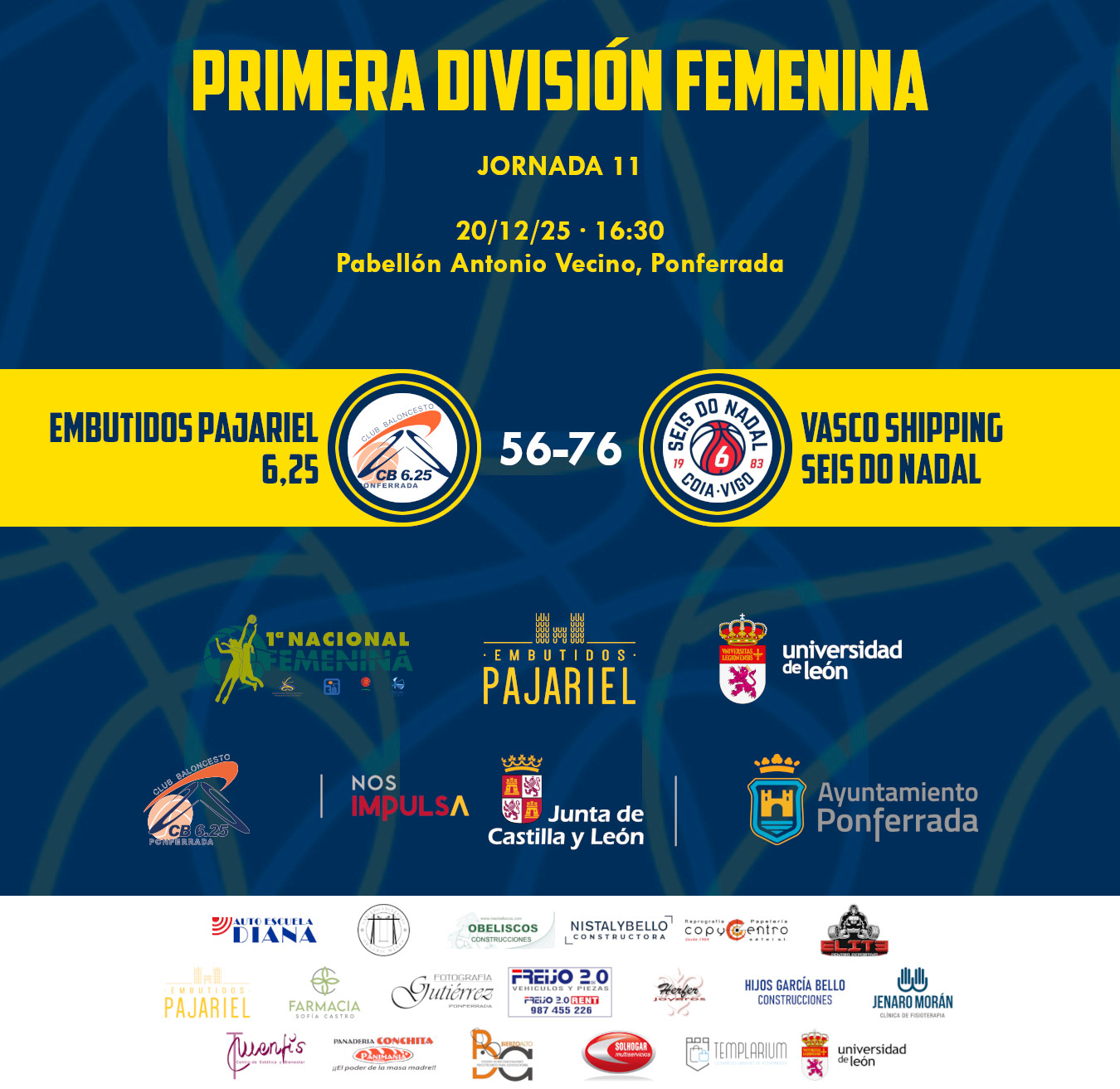 El Embutidos Pajariel 6,25 cierra el año con una derrota ante el líder