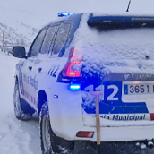 Rescate policial en la nieve. Ponferrada