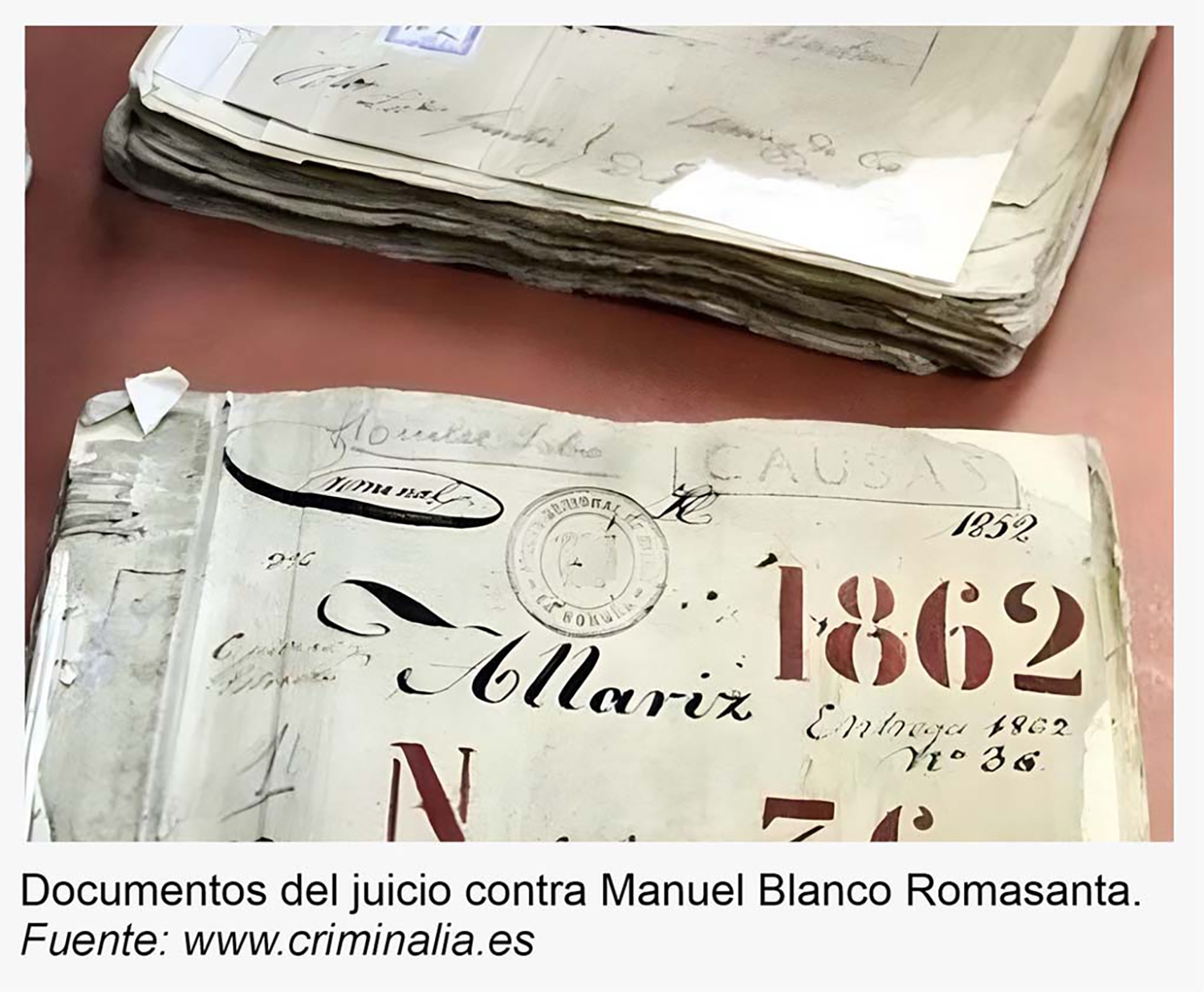 Documentos del juicio contra Manuel Blanco Romasanta
