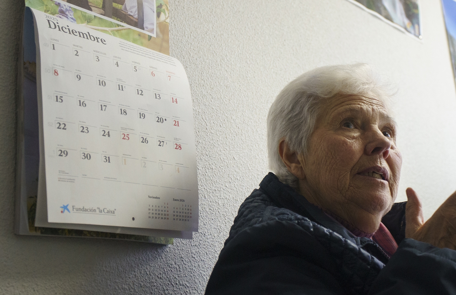 César Sánchez / ICAL . Dolores Quiroga, usuaria de la iniciativa 'Es Navidad y hay una silla vacía', de la fundación La Caixa