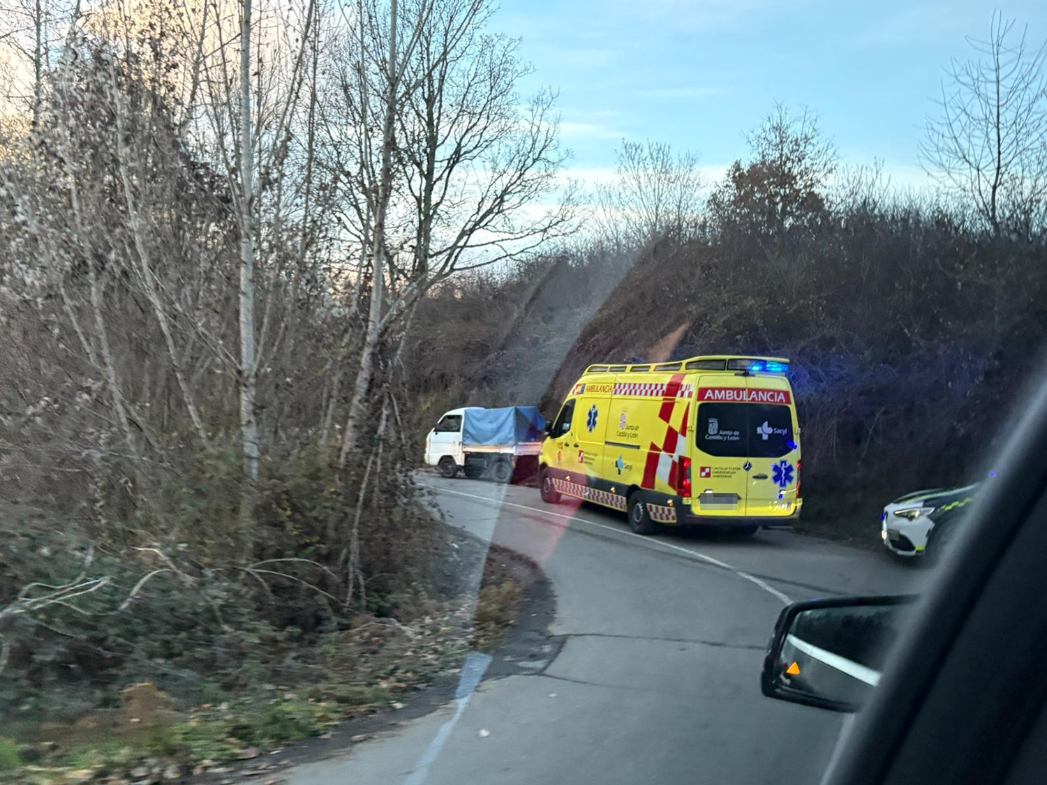 Imagen del vehículo accidentado en Toreno 2