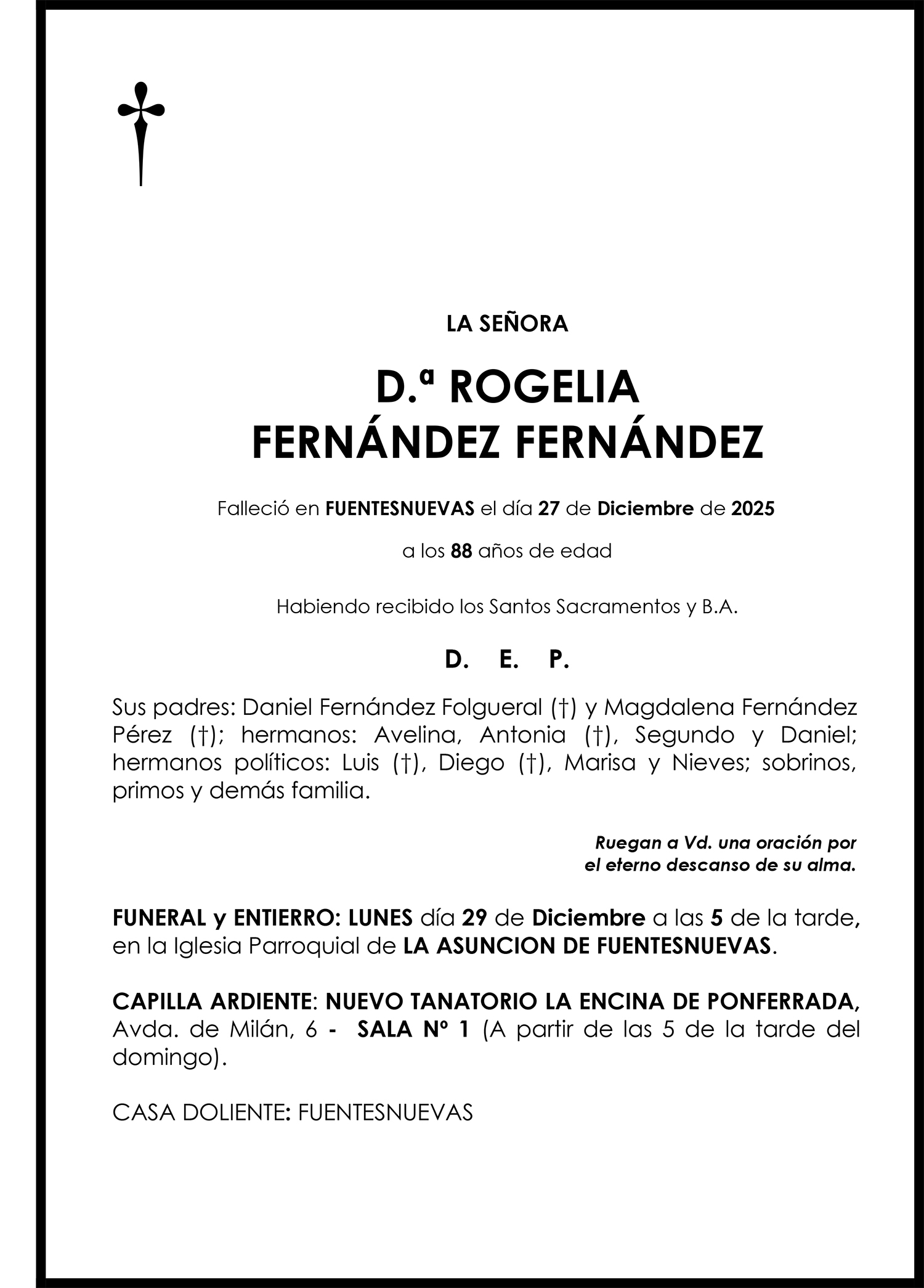 ROGELIA FERNÁNDEZ FERNÁNDEZ