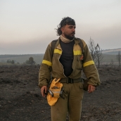 Sergio Fidalgo, bombero forestal voluntario