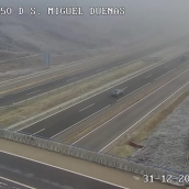 Niebla en la A6 en San Miguel de las Dueñas