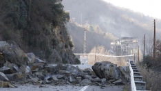 Derrumbe de la CL-631 en Páramo del Sil Derrumbe de la CL-631 en Páramo del Sil