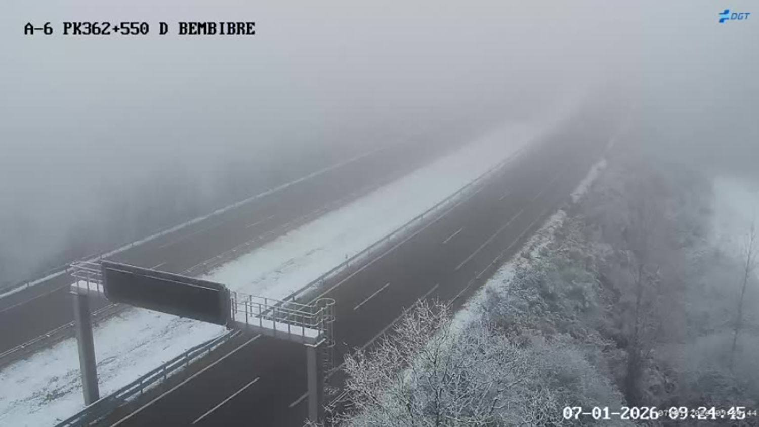 Nevada a la altura de Bembibre