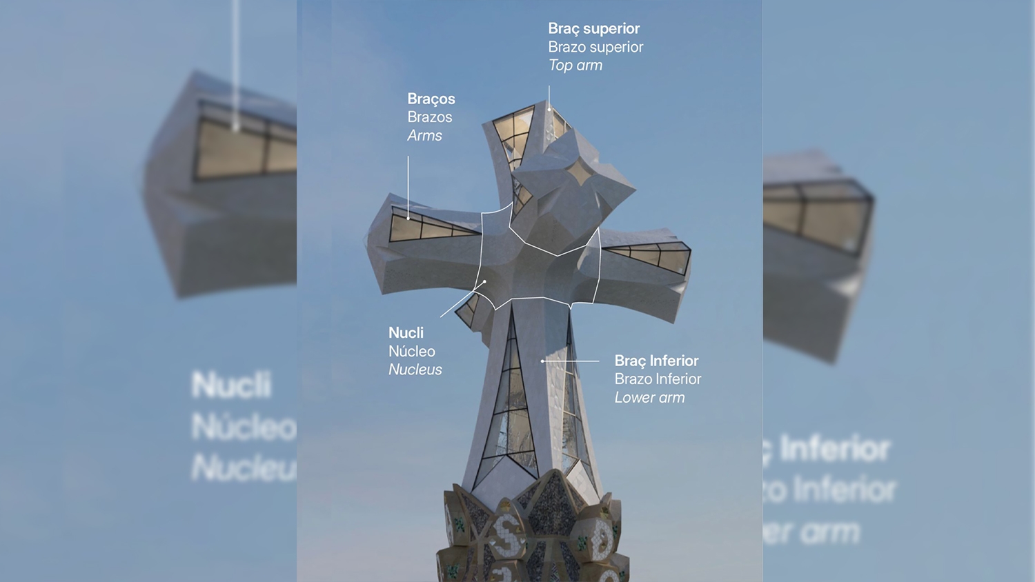 La cruz del mirador de la Sagrada Familia