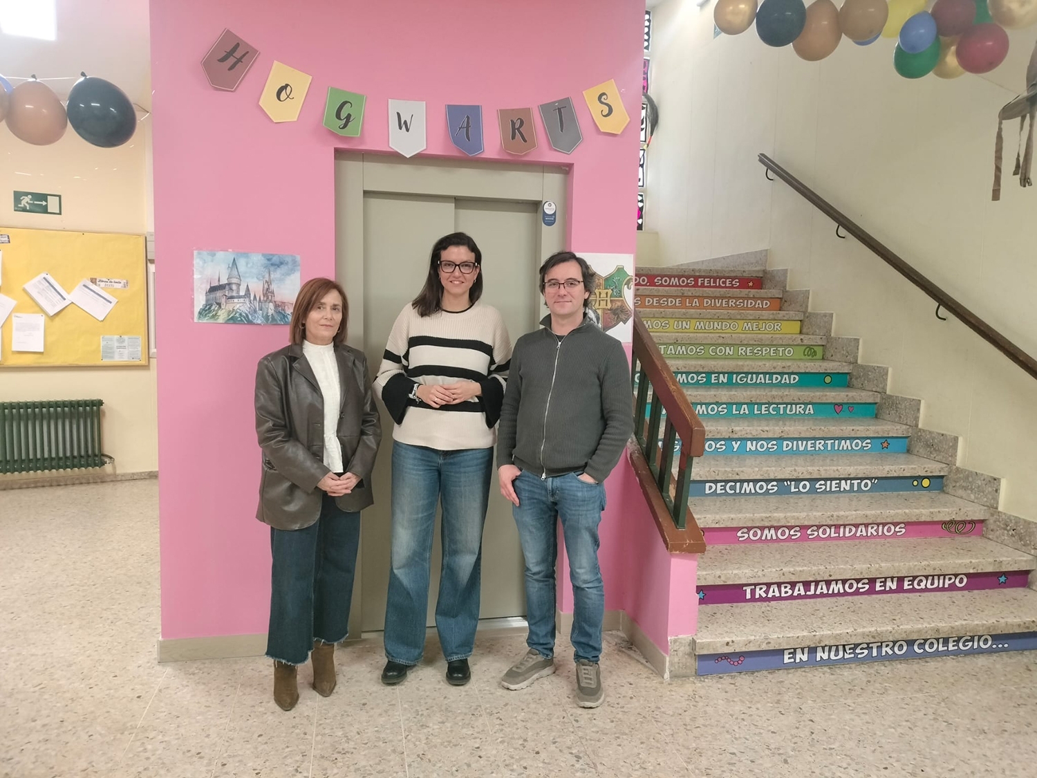 Ascensor del colegio Campo de la Cruz de Ponferrada