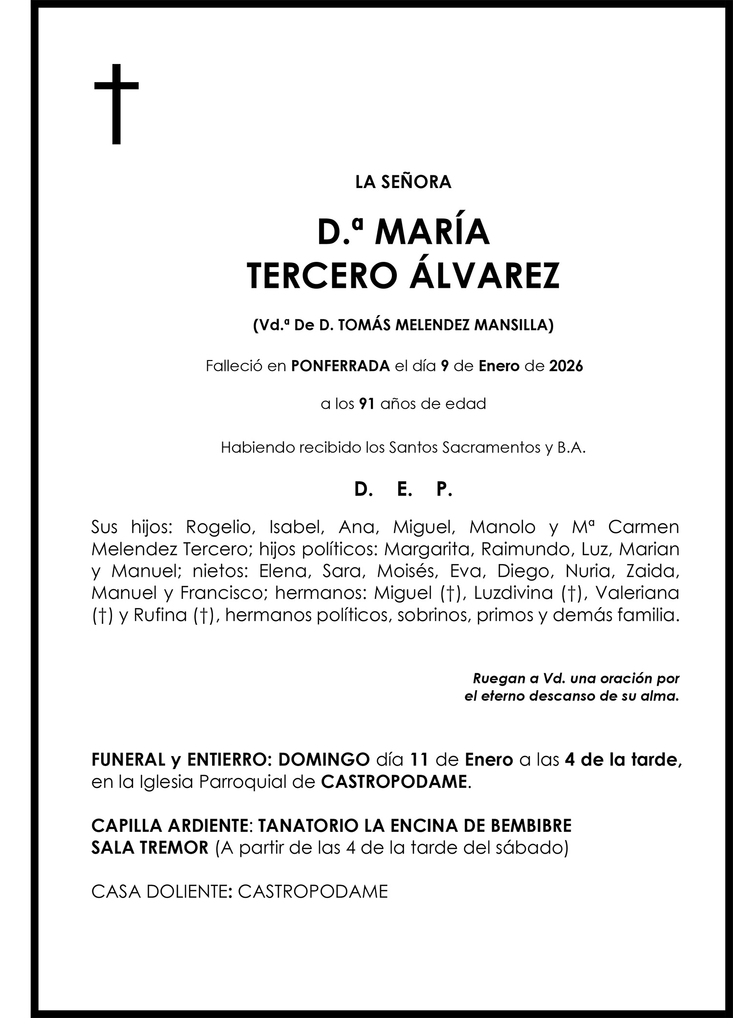 MARÍA TERCERO ÁLVAREZ
