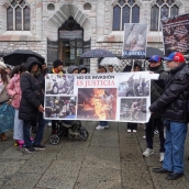 Campillo / ICAL . La Asociación de venezolanos integrados en León convocan una concentración para reclamar respeto a la soberanía del pueblo y pedir un juicio contra Nicolás Maduro (6)