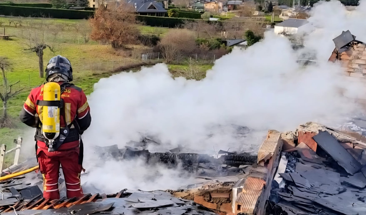 Incendio en Molinaseca Incendio en Molinaseca