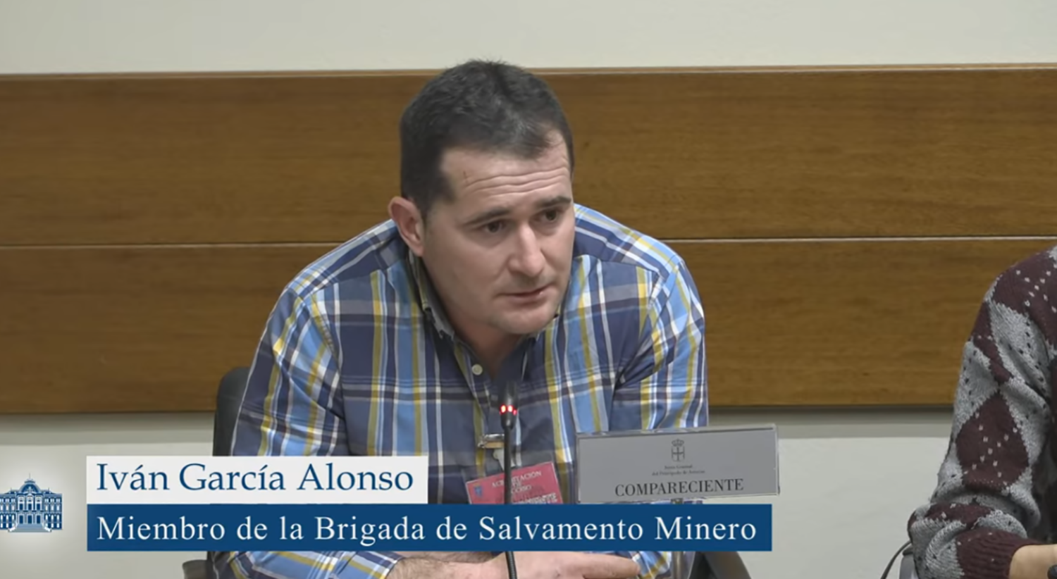 Iván García Alons, miembro dela Brigada de Salvamento minero