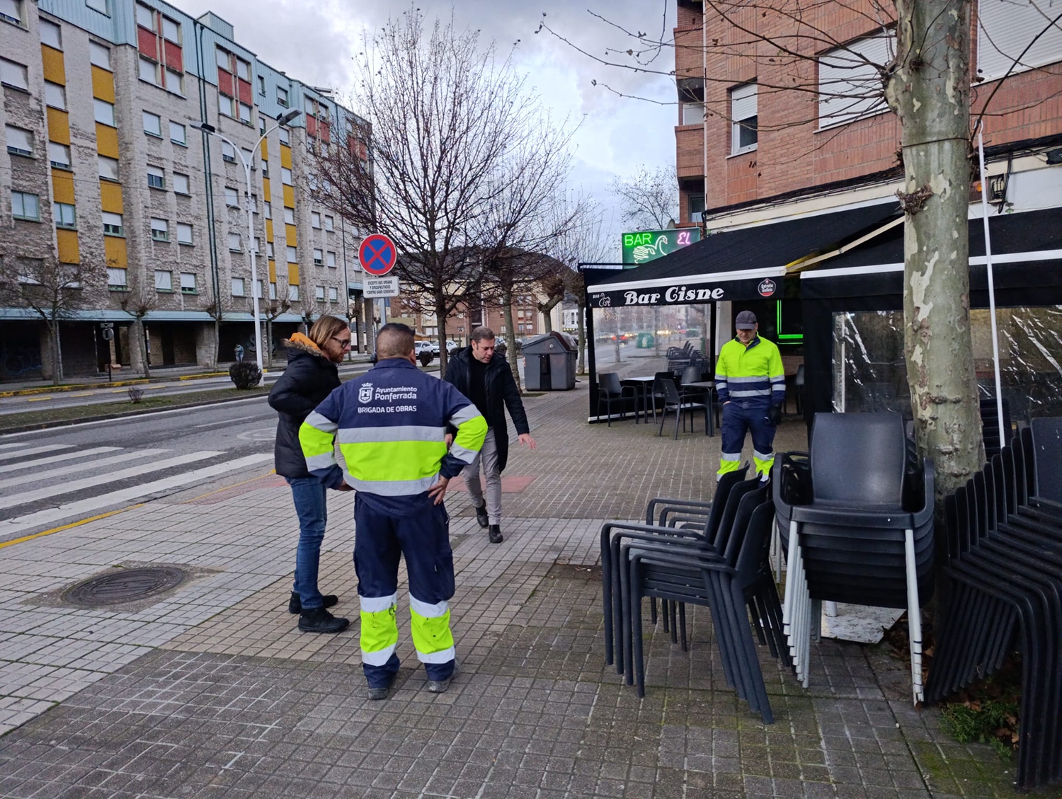 Obras en la Plaza Lutero King