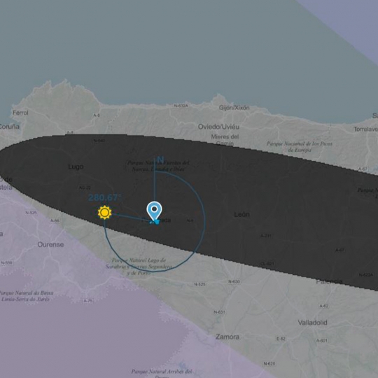 Visibilidad del eclipse de 2026 en Ponferrada y El Bierzo