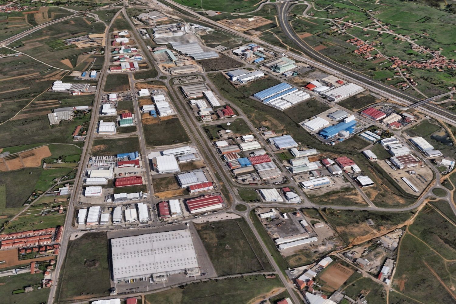 Vista aérea del polígono de Onzonilla