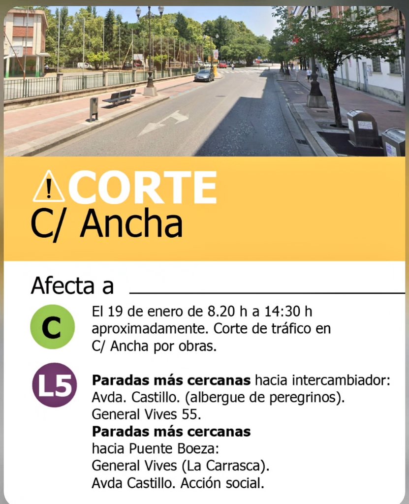 Obras en la calle ancha edificio Mario Tascón.