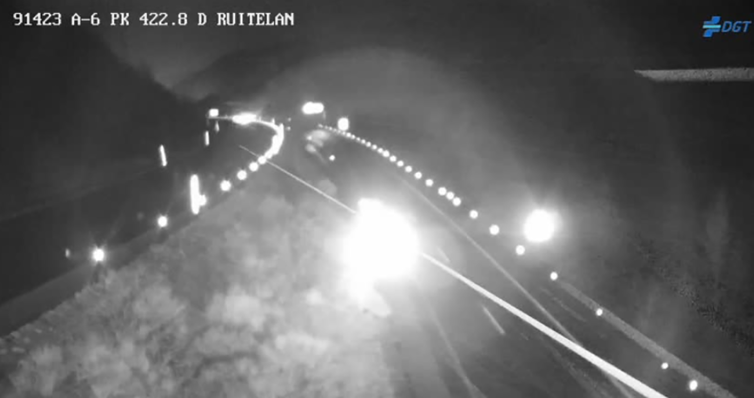 A 6 en su KM 422 a su paso por Ruitelán